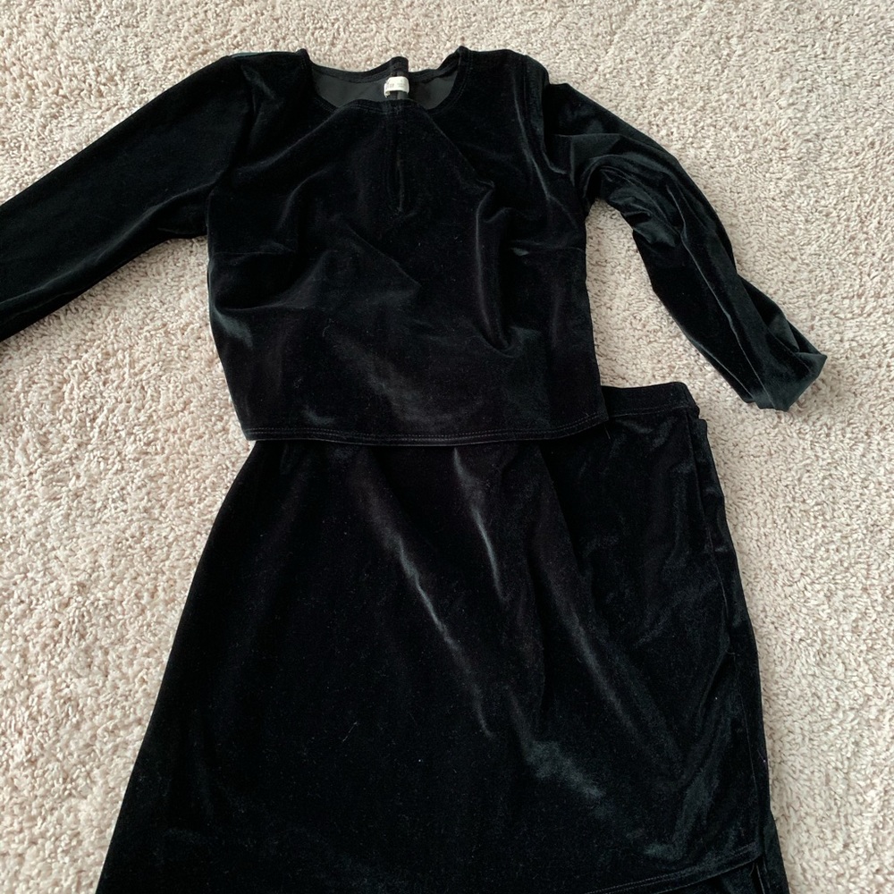 Hollister Black Velvet 2 Piece Set
